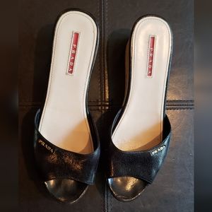 Prada backless wedges